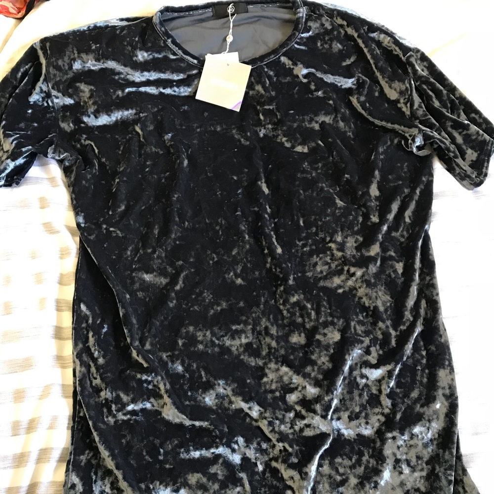 Velvet T-shirt Dress